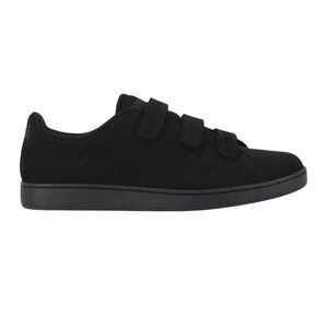 Lonsdale Mens Leyton Triple Strap Flat Sneakers / Black